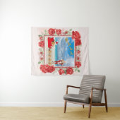 Tapisserie tropicale du mur de Noël (En situation (horizontale))