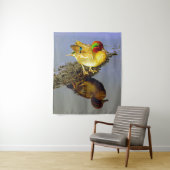 Tapisserie turquoise (En situation)