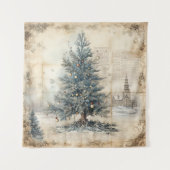 Tapisserie vintage Blue Christmas Tree (Devant)
