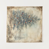 Tapisserie vintage Blue Christmas Tree (Devant (Horizontal))