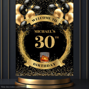 Tapisserie Whisky Anniversaire 30 Ans Homme Élégan