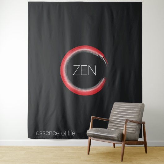 Tapisserie Zen rouge (En situation)