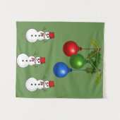 Tapisseries Bonhomme de neige (Devant (Horizontal))