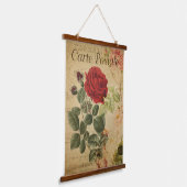 Tapisseries botaniques vintages - Paire rose rouge (Angulaire)