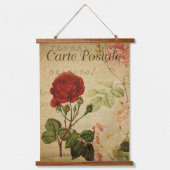 Tapisseries botaniques vintages - Paire rose rouge (Recto 2)