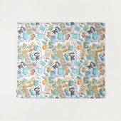 Tapisseries de Motif de médias sociaux (Devant (Horizontal))