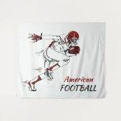 Tapisseries du Lecteur de football de texte person (Devant (Horizontal))