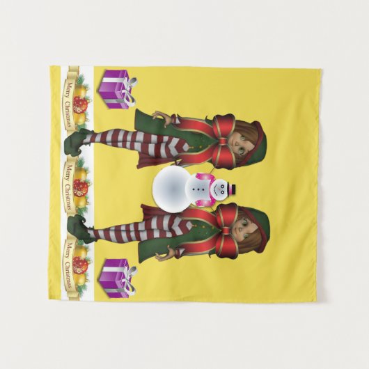 Tapisseries Elfe de Noël (Devant (Horizontal))