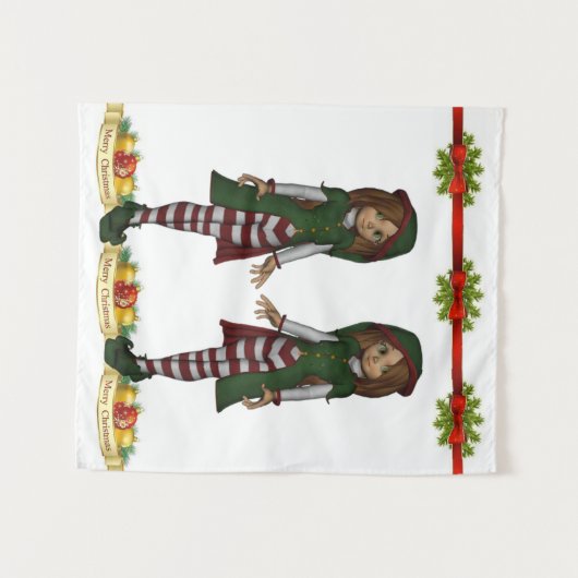 Tapisseries Elfe de Noël (Devant (Horizontal))