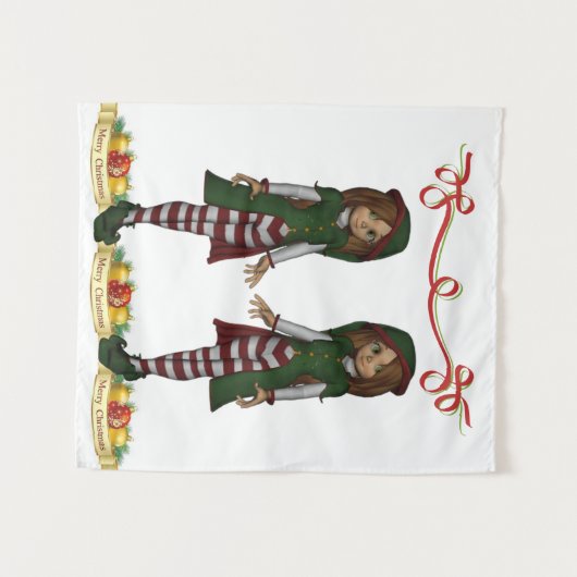 Tapisseries Elfe de Noël (Devant (Horizontal))