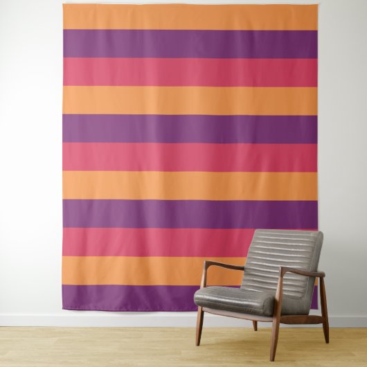Tapisseries motifs Tri-Color Stripes (En situation)