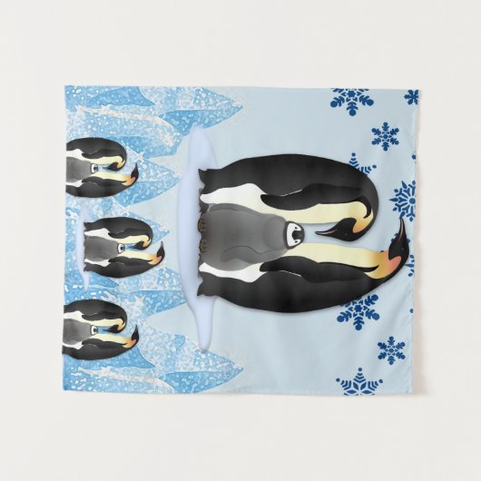 Tapisseries Penguin de Noël (Devant (Horizontal))