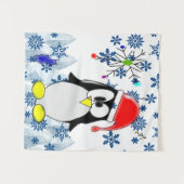 Tapisseries Penguin de Noël (Devant (Horizontal))