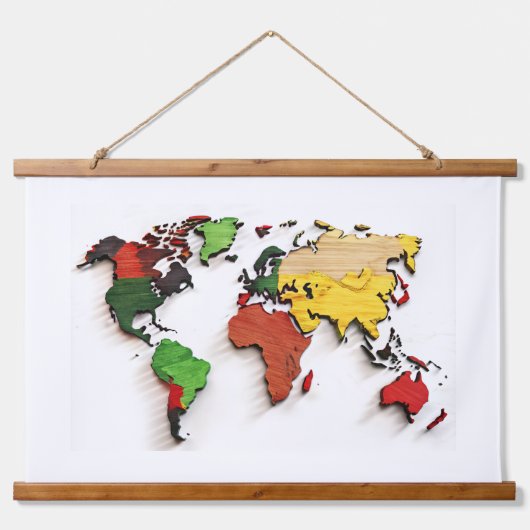Tapisseries World Map Colorées (Recto 2)