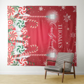 Tapiz Candyland holidays christmas banner backdrop Wandkleed (In Situ (horizontaal))