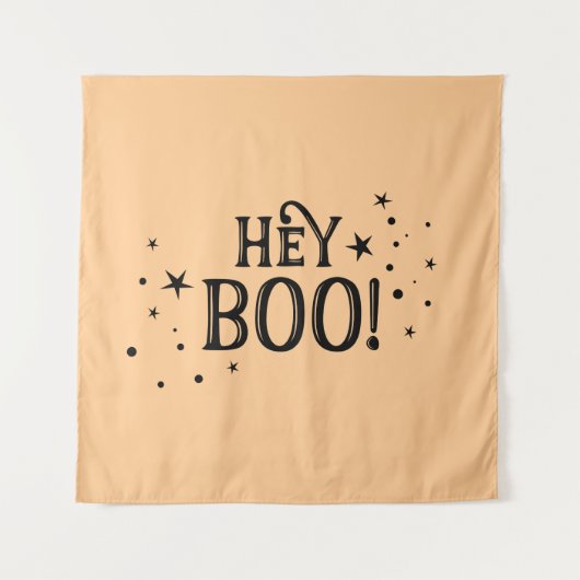 Tapiz Hey Boo! Halloween Backdrop party banner  Wandkleed (Voorkant)