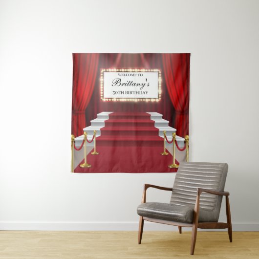 Tapiz Show Rode Loper Verjaardag Achtergrond banne Wandkleed (In situ)