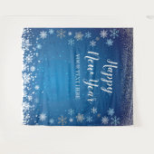 Tapiz Snow Winter Happy New Year Backdrop Wandkleed (Voorkant (horizontaal))