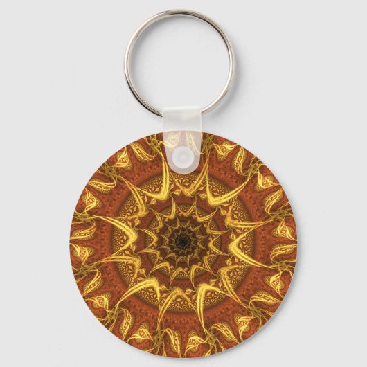 Tapje van het Sun Gold Mandala Pattern Sleutelhanger (Voorkant)