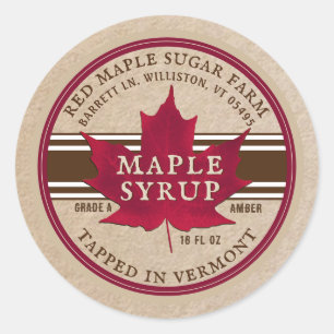 Tappé dans le Vermont Étiquette sirop d'érable sur
