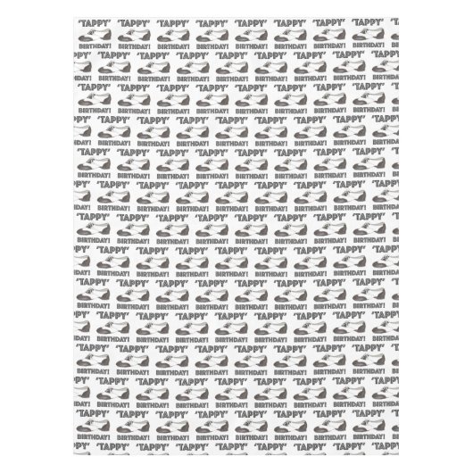 Tappy Happy Birthday Bday Tap Dance Tapdans Shoe Tafelkleed (Voorkant)