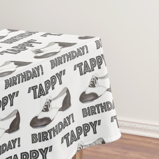 Tappy Happy Birthday Bday Tap Dance Tapdans Shoe Tafelkleed (Voorbeeld)