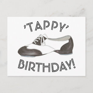 Tappy Happy Birthday daner Tap Shoe Dancer Briefkaart