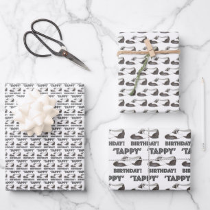 Tappy Happy Birthday Tap Dance Teacher Shoe Inpakpapier Vel