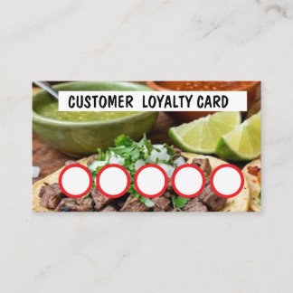 TAQUERIA - KLANTENLOYAALTEITSKAART  VISITEKAARTJE