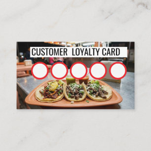 TAQUERIA - KLANTENLOYALITEITSKAART  VISITEKAARTJE