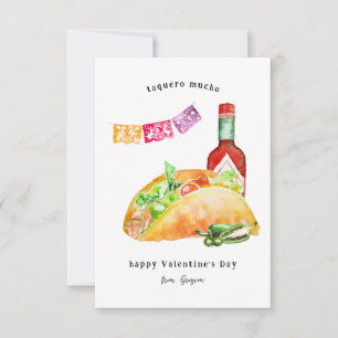 Taquero Mucho Taco & Hot Sauce Valentijn Notitiekaartje