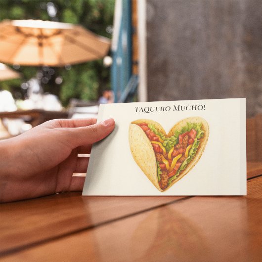 Taquero mucho, taco liefde briefkaart