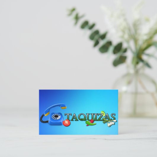 Taquizas Business Card Visitekaartje (Staand voorkant)