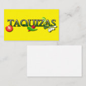 Taquizas taco stand visitekaartje (Voorkant / Achterkant)