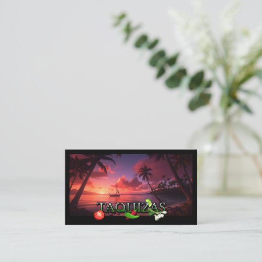 Taquizas Visitekaartje (Staand voorkant)
