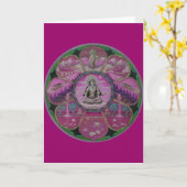 Tara Mandala van de godin wenskaart Kaart (Gele Bloem)