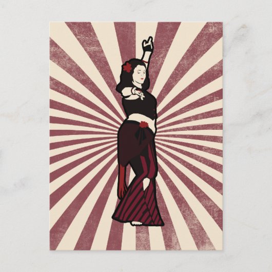 Tara Tribal Belly Dancer Briefkaart (Voorkant)