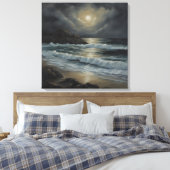 Taranaki Coast - Uitgerekte canvas Print (Insitu (Slaapkamer))