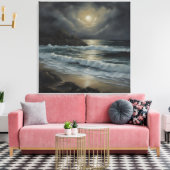Taranaki Coast - Uitgerekte canvas Print (Insitu (Woonkamer))