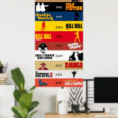 Tarantino filmografie poster (Thuiskantoor)