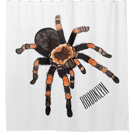 Tarantula cartoon illustratie douchegordijn (Voorkant)