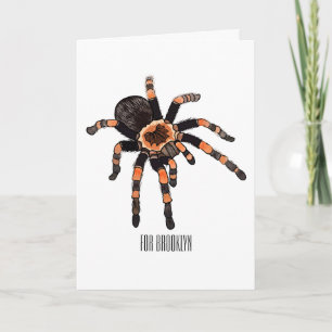 Tarantula cartoon illustratie kaart