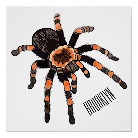 Tarantula cartoon illustratie perfect poster (Voorkant)