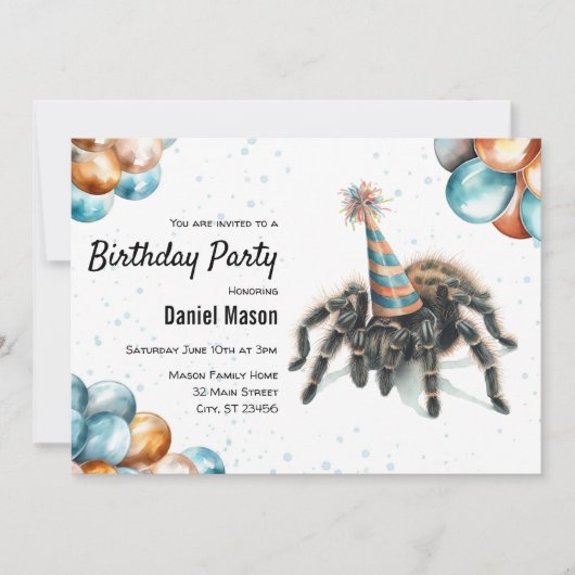 Tarantula Creepy Schattige Spider Bug Verjaardagsf Kaart (Voorkant)