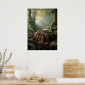 Tarantula in het weelderige regenwoud poster (Keuken)