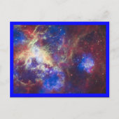 Tarantula Nebula Blue Border Briefkaart (Voorkant)