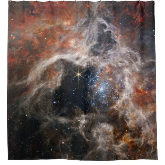 Tarantula Nebula James Webb telescope nasa sterren Douchegordijn (Voorkant)