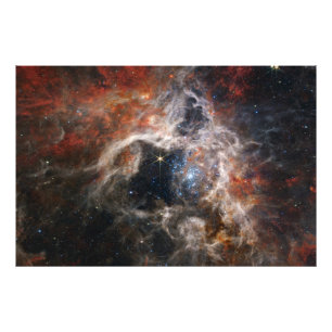 Tarantula Nebula James Webb telescope nasa sterren Foto Afdruk