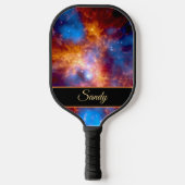 Tarantula Nebula NGC 20 Jouw naam Pickleball Paddle (Voorkant)