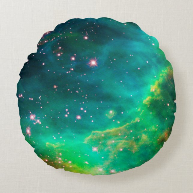 Tarantula Nebula Star Cluster Galaxy Afbeelding Rond Kussen (Voorkant)